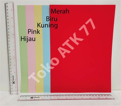 Kertas Lipat Sukung Origami Hvs Warna Warni Kuning Pink Merah Biru