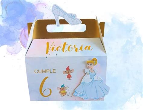 Cajas Lunch Box Personalizadas Cenicienta Pz Env O Gratis