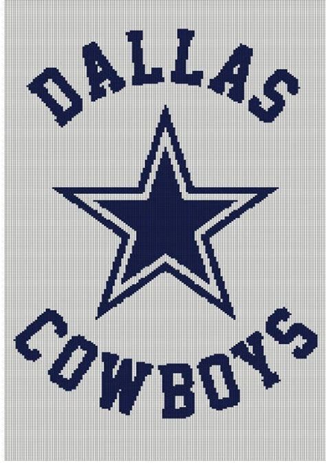 Dallas Cowboys Crochet Graphgan Blanket Pattern Graph And Etsy