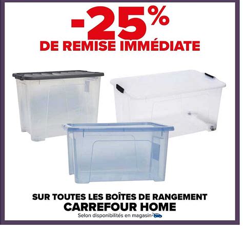 Promo Bo Tes De Rangement Carrefour Home Chez Carrefour Icatalogue Fr