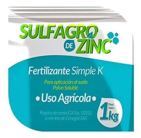 Sulfato De Zinc Soluble X 20kg