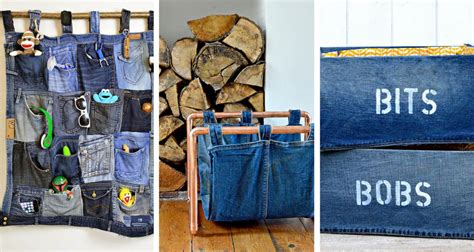 The Best Upcycled Denim Crafts And Diys Pillar Box Blue