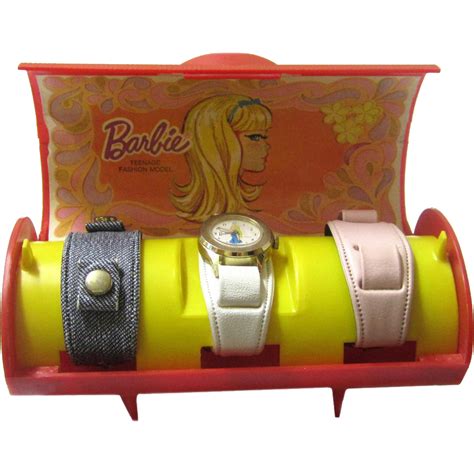 Boxed Vintage Barbie Watch Set With Three Alternate Wristbands C1971