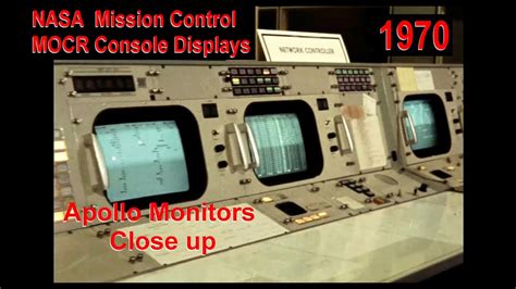 Rare Nasa Mission Control Consoles Close Up Screen Views 1970 Hd Space