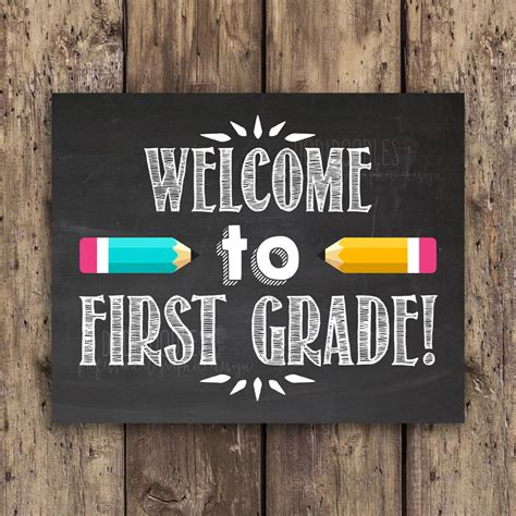 Welcome To First Grade Classroom Signs Classroom Welcome Etsy