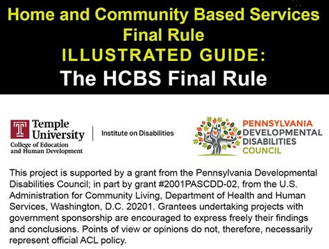 Illustrated Guide The Hcbs Final Rule Institute On Disabilities