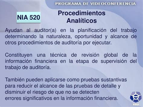 Ppt Auditor A Iii Nia Procedimientos Anal Ticos Powerpoint