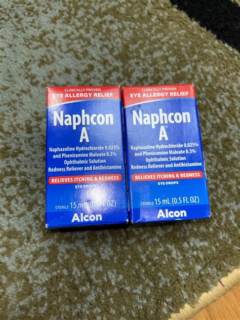 Naphcon A Eye Allergy Relief Drops 15 Ml 2 Pack Exp 924 Ebay