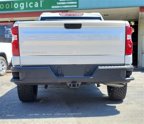 2019 2024 Chevy Silverado And Gmc Sierra Rear Bumper Cover Chrome Delete Bumpershellz