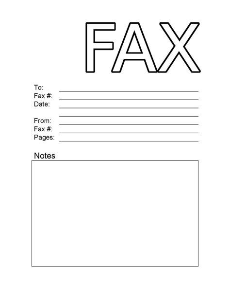 Editable Fax Cover Sheet Word .Doc Template