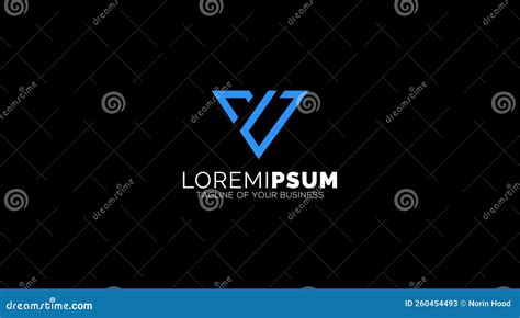 Modern Monogram V Letter Logo Design Vector Illustration Stock Vector