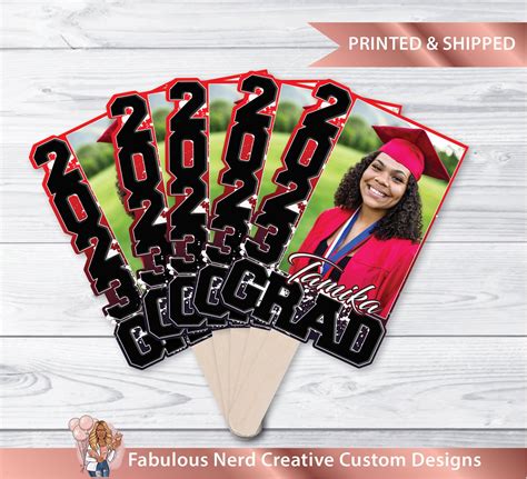 Custom Graduation Photo Fans Personalized Hand Fan Etsy