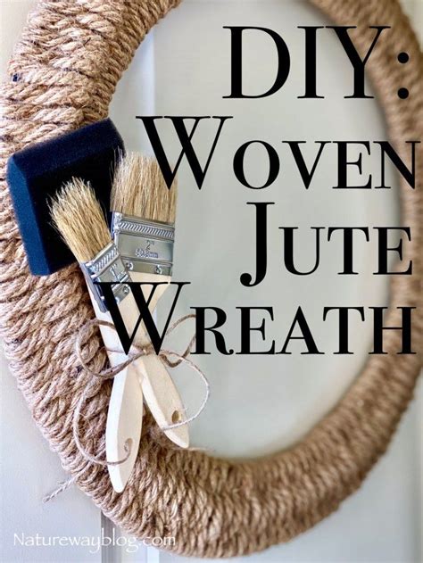 DIY How To Make A Woven Jute Wreath Nature Way Rope Wreath Diy