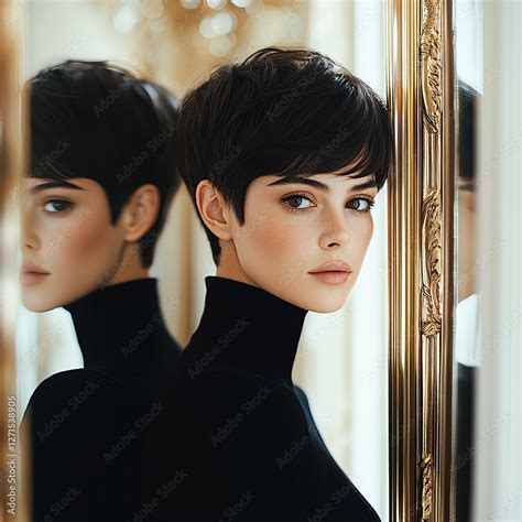 Women With Blonde Pixie Cut In Her Mid S With Thin Short Hair Styled As A French Girl Salon