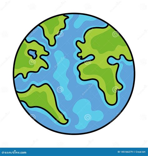 Illustration De Vecteur De La Terre Dessin De Globe De Globe