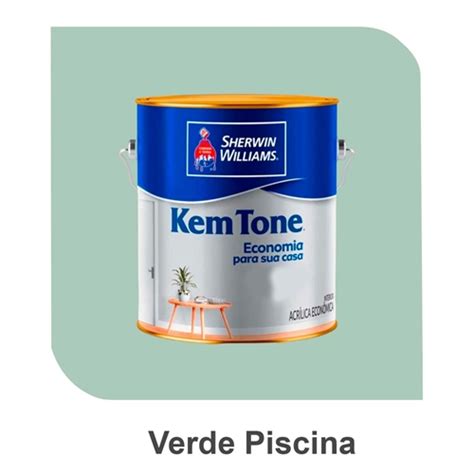 TINTA ACRILICA FOSCA KEMTONE 3 6L VERDE PISCINA SHERWIN WILLIAMS