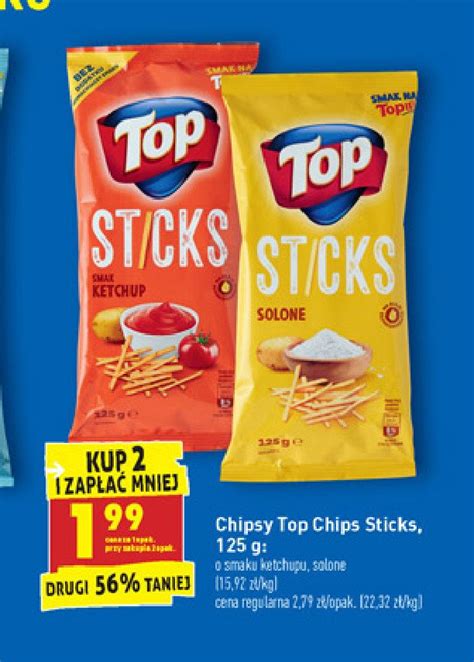 Chipsy Solone Top Chips Sticks Top Biedronka Cena Promocje