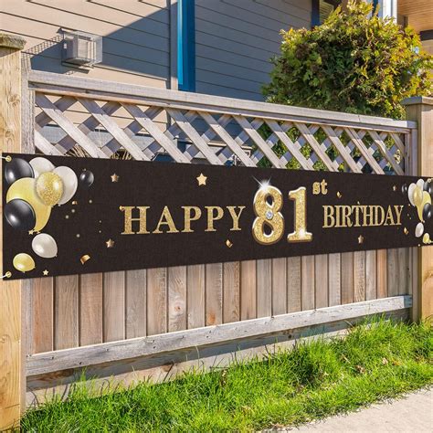 Amazon LASKYER Happy 81st Birthday Large Banner Cheers To 81