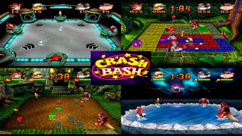 Crash Bash PS1 All Minigames YouTube