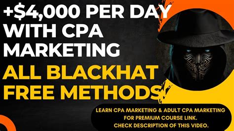 EASY 4 000 FREE Method CPA Marketing Tutorial How To EARN MONEY