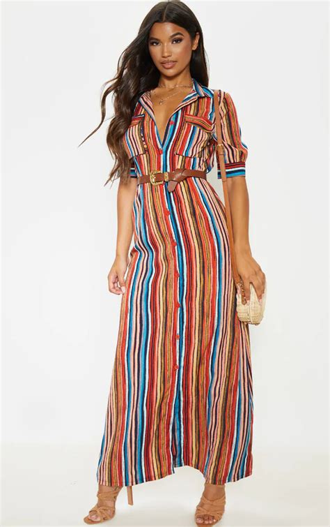 New Ways To Style A Stripe Dress Stripe Dress Trend For Summer