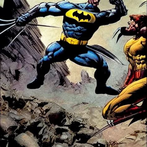 Wolverine Vs Batman By Frank Frazetta Stable Diffusion OpenArt