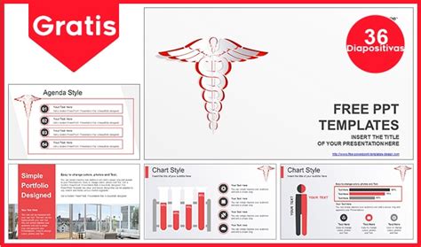 Plantilla para Powerpoint Símbolo medico Plantillas Power Point gratis