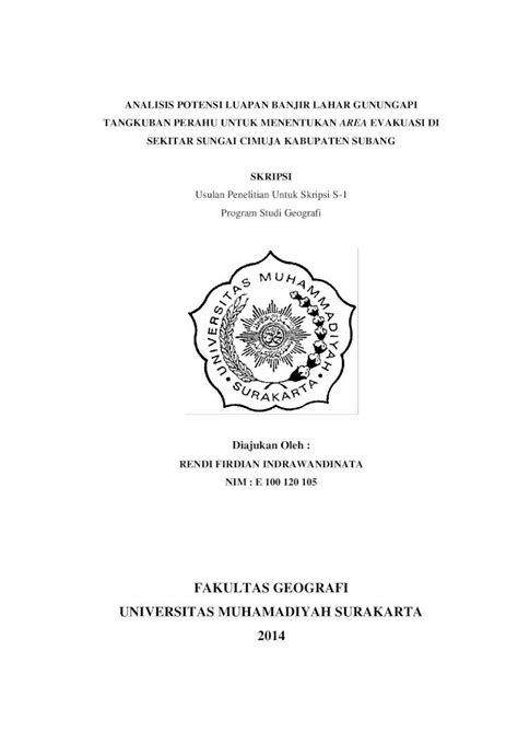 Pdf Analisis Potensi Luapan Banjir Lahar Gunungapi Eprints Ums Ac Id