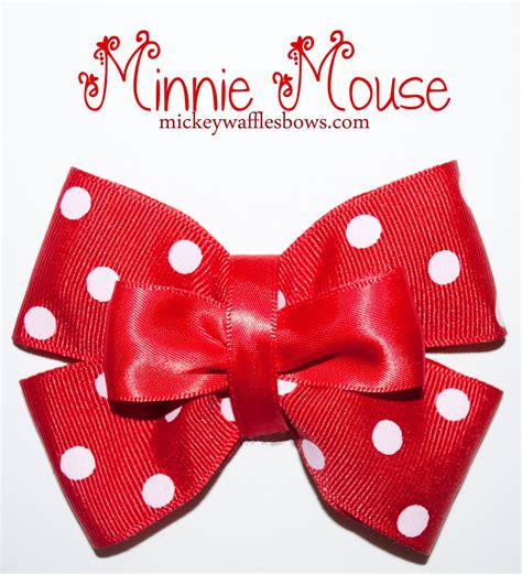 Minnie Mouse Hair Bow By Mickeywaffles On Etsy