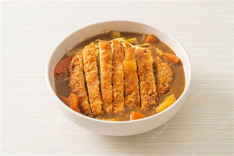 Premium Photo Curry Ramen Noodles With Tonkatsu Fried Pork Cutlet