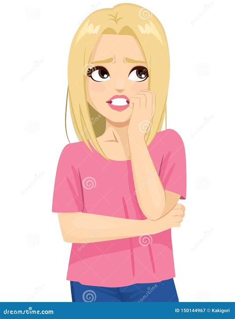 Stressed Worried Woman Stock Vector Illustration Of Expression 150144967