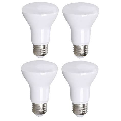 4 Pack Bioluz LED R20 BR20 LED Bulbs Dimmable Outdoor / Indoor Flood Lights Soft White 3000K UL ...