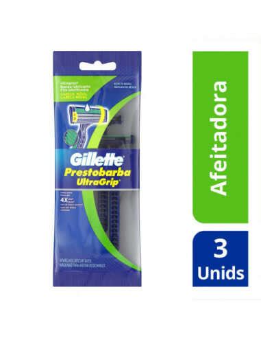 Gillette Prestobarba UltraGrip Máquinas Afeitar x 3 unid