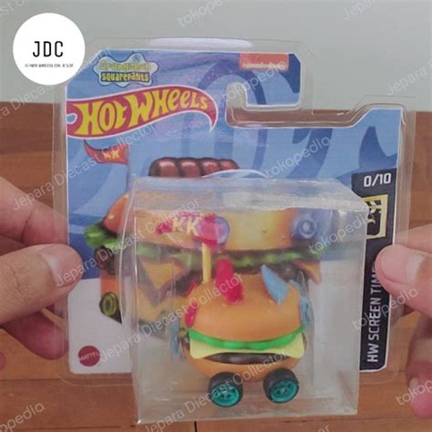 Jual Hot Wheels Custom SpongeBob Patty Wagon Screen Time Short Card Kab Jepara Jepara