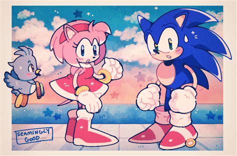 Sonic and Amy - Sonic the Hedgehog Fan Art (44980771) - Fanpop