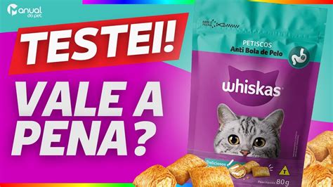 Petisco Whiskas Temptations Anti Bola de Pelo Gatos É BOM AVALIAÇÃO