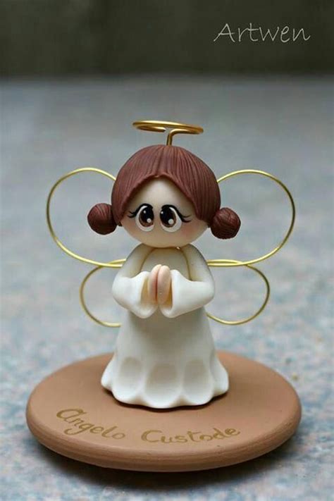 Polymer Clay Angel Fun Craft Idea For Wedding Polymer Clay Christmas Polymer Clay Ornaments