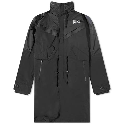 Nike Sacai Trench Coat Jacket In Black For Men Lyst