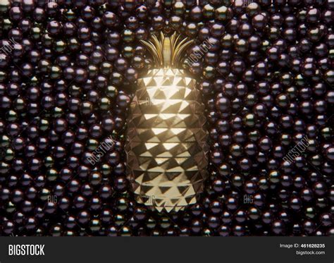 Golden Pineapple Image And Photo Free Trial Bigstock