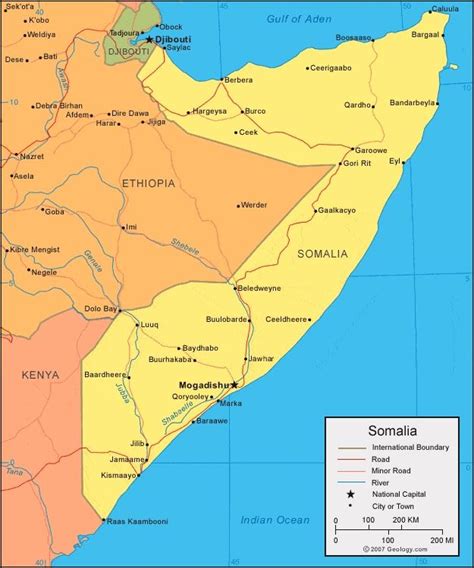 Carte Somalie informations pratiques et présentation du pays