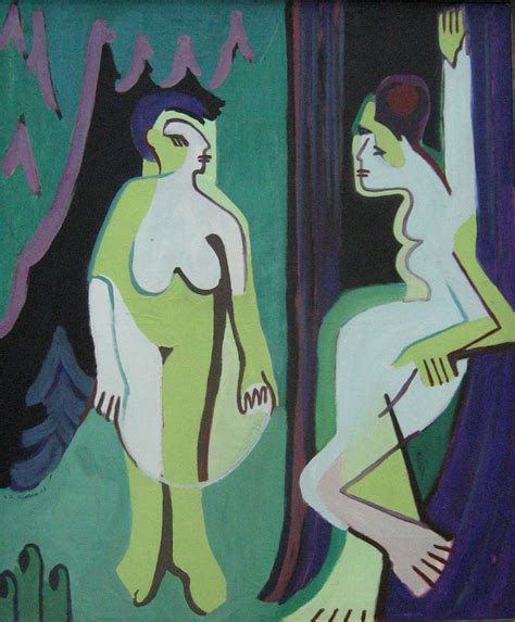 Naked Women On Meadow 1928 By Ernst Ludwig Kirchner Artchive