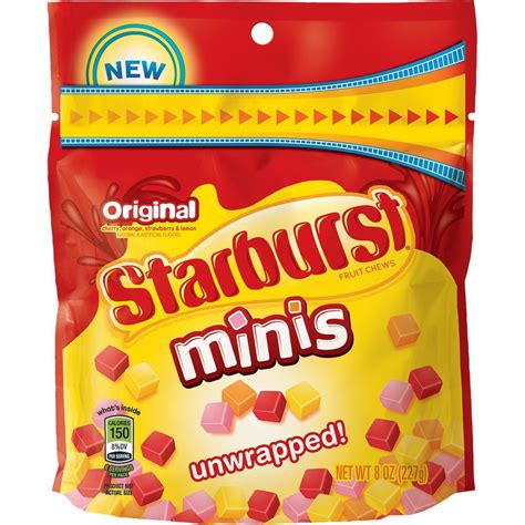 8 Packs Starburst Original Minis Fruit Chews Candy 8 Ounce