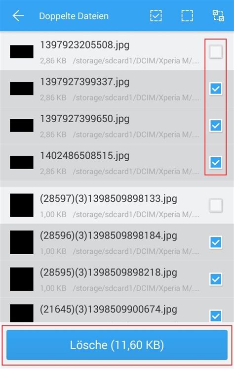 Doppelte Dateien unter Android finden und löschen