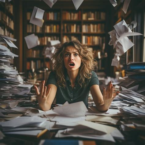 A Female Employee Being Super Frustrated At Work Premium Ai Generated