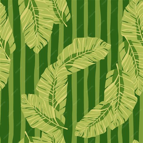 Premium Vector Abstract Exotic Plant Seamless Pattern Botanical