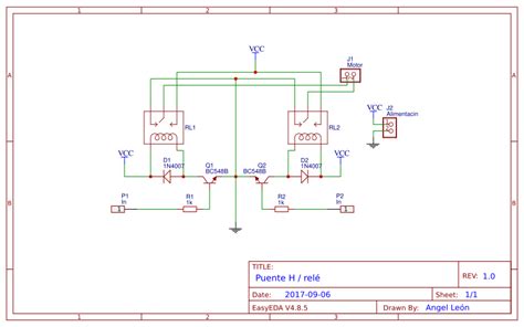 Puente H Relé Easyeda Open Source Hardware Lab