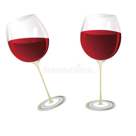 Glasses Of Wine Red And White Vector Stock Vector Illustration Of