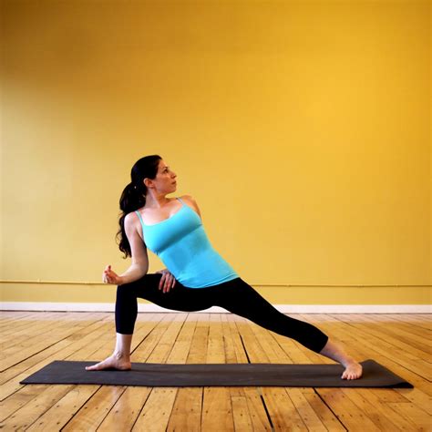 Twisting Extended Side Angle Yoga Sequence For Thighs Popsugar