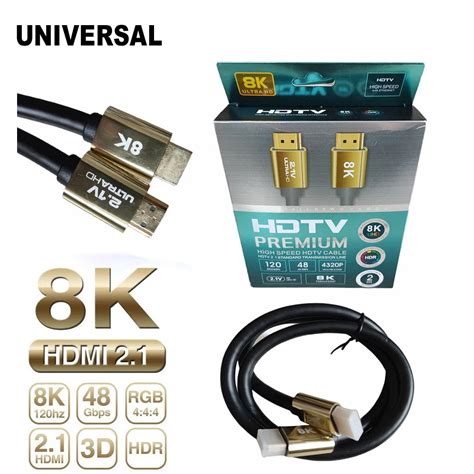 Cable Hdmi 21v 8k Ultra Hd Premium 48gbps Hdr Pvc 15 5 10 Metros