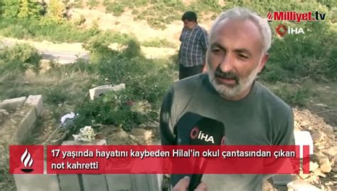 17 yaşında hayatını kaybeden Hilal in okul çantasından çıkan not